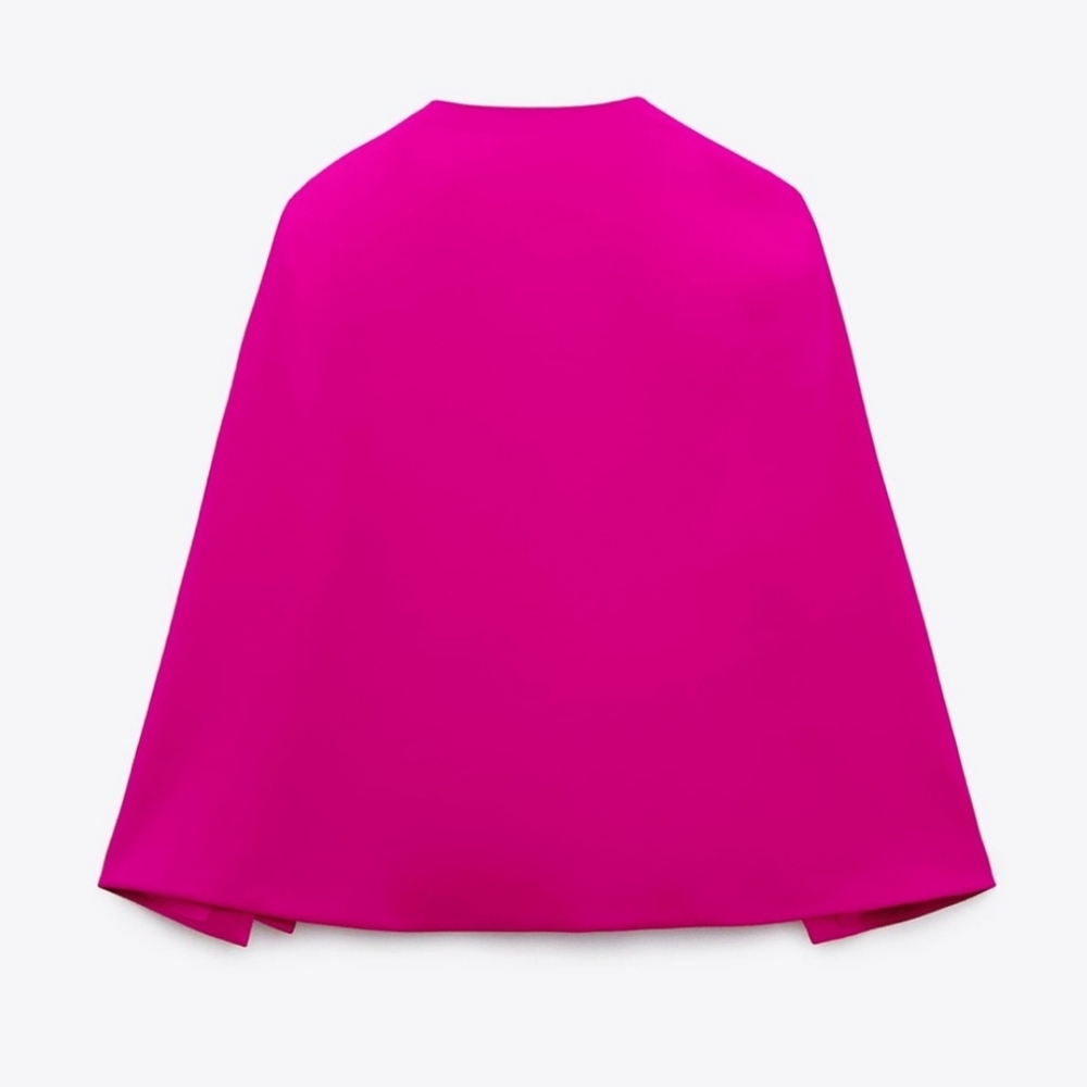 Zara 2 pieces matching set limitededition cape blazer & fluid high waist pants - Picture 7 of 12